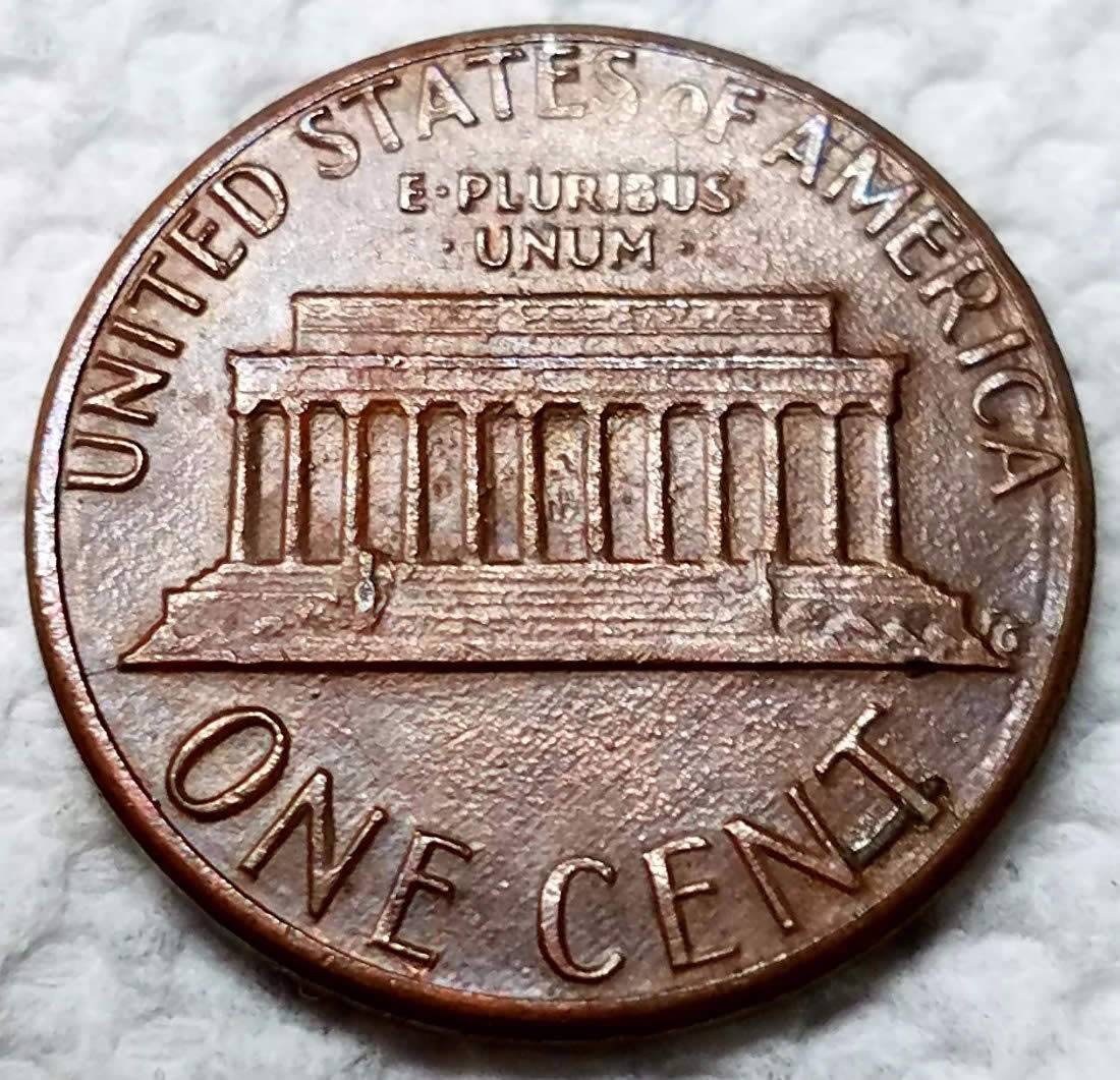 1985-P-Lincoln-Struck-Through-Foreign-Material-On-Reverse?